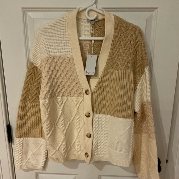 NWT Rails Reese patchwork cardigan sweater sz large - Picture 3 of 7